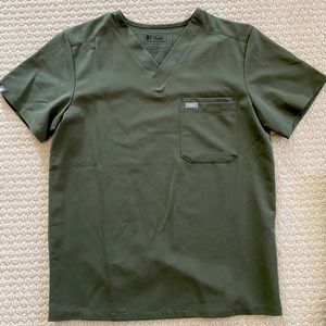 FIGS Olive Green Scrub Top